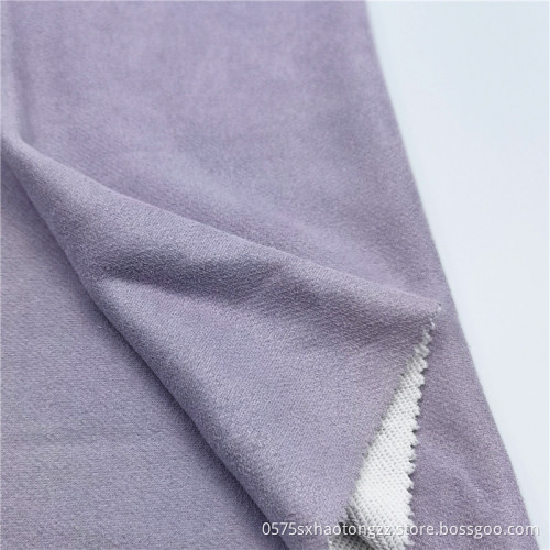 Gray Brushed Knitting Flannel Coat Autumn Fabric Cloth